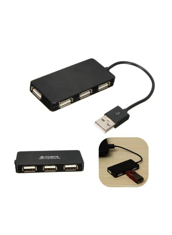 بورتز موزع USB 2.0 رباعي المنافذ للكمبيوتر  أربعة منافذ لأجهزة الكمبيوتر المحمولة - Image 5